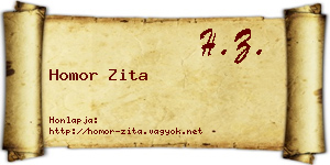 Homor Zita névjegykártya