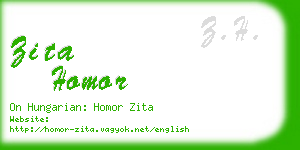 zita homor business card